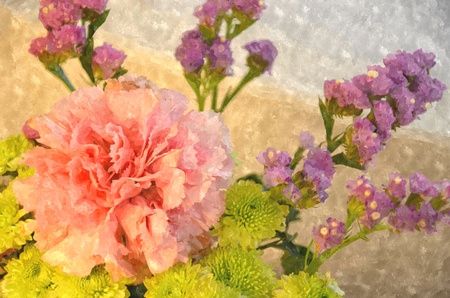 summer flowers , watercolor paintingの写真素材