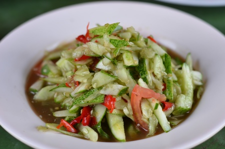 String bean spicy salad , thai spicy foodの写真素材
