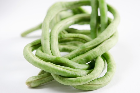close-up of  fresh Chinese yardlong beanの写真素材