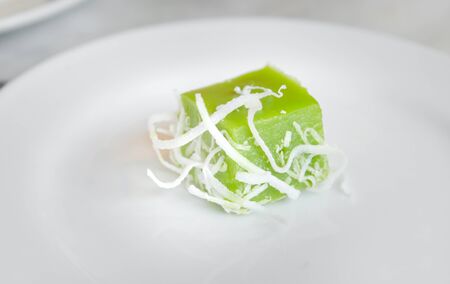  thai style dessert made from coconut and sugarの写真素材