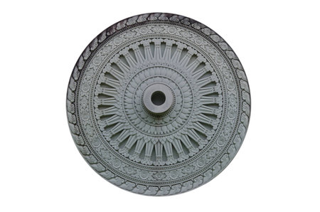 stucco Thai style on white background ( stucco from old government temple )