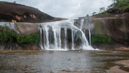Tham Phra Waterfall . Bueng Kan Province in Thailand