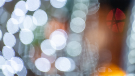Abstract & Festive background with bokeh defocused lightsの写真素材