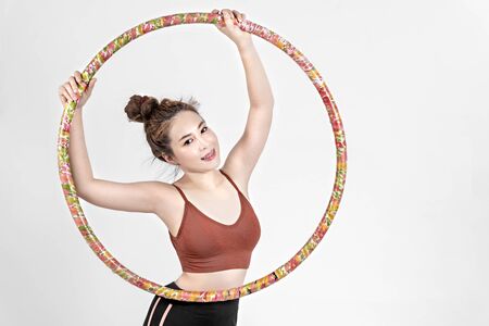 Portrait of  fitness sport girl in fashion sportswear. healthcare conceptの写真素材