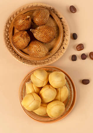 close up fresh salacca zalacca or Salak fruits