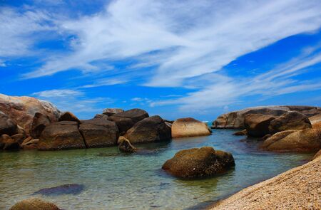 The sea beautiful beachand clear water fresh air Swimming cold sea.