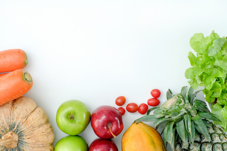 Healthy low carbs products Fresh tasty vegetables DIET PLANの写真素材