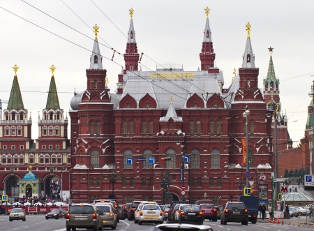 Historical Museum on Red Square  Moscow, Russiaのeditorial素材
