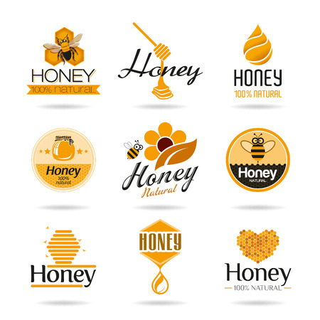 Honey icon setのイラスト素材