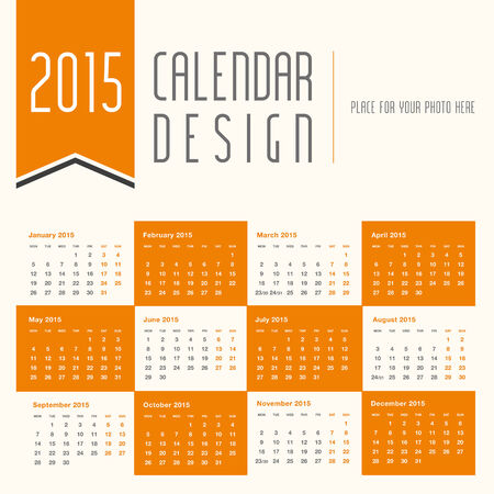 Calendar Design 2015のイラスト素材