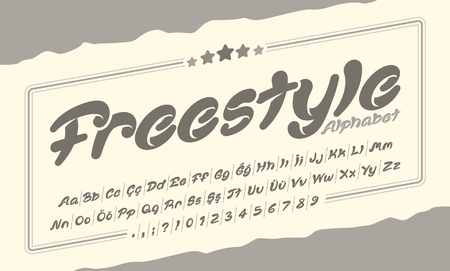 Freestyle font familyのイラスト素材