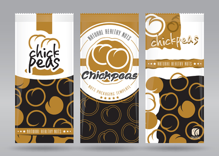Chickpeas packaging setのイラスト素材