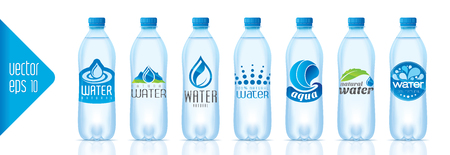 Ready design water bottle setのイラスト素材