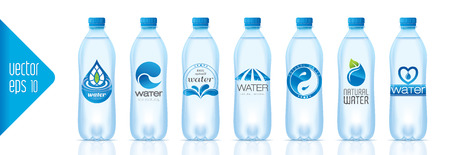 Ready design water bottle setのイラスト素材