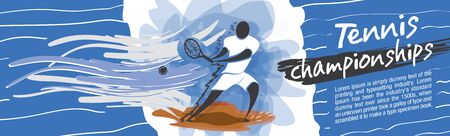 Vector tennis character design with country flag concept.のイラスト素材