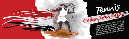Vector tennis character design with country flag concept.のイラスト素材