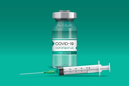 Corona vaccine vector, 3D illustration.のイラスト素材