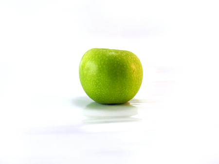 Isolated Green Appleの写真素材