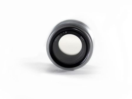 Isolated camera lens on white background