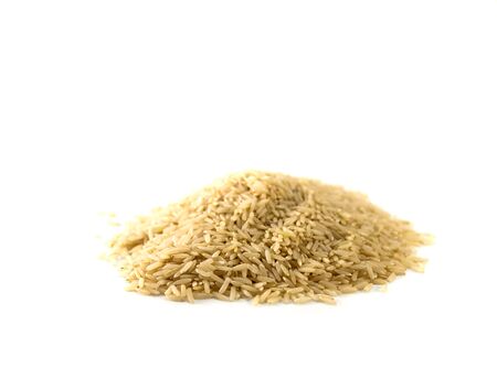 Isolated rice on the white backgroundの写真素材