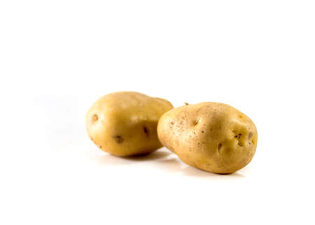 Isolated potato on the white backgroundの写真素材