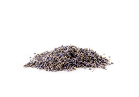 Isolated Dried lavender tea  on white backgroundの写真素材