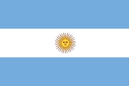 Flat Argentina flag background vector illustrationのイラスト素材