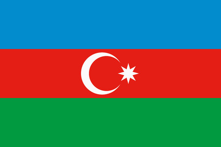Flat Azerbaijan flag background vector illustrationのイラスト素材