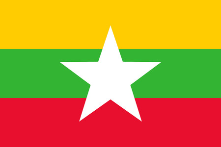 Flat Burma flag background vector illustrationのイラスト素材