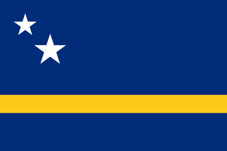 Flat Curacao flag vector backgroundのイラスト素材