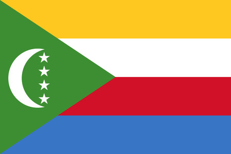 Flat Comoros flag vector backgroundのイラスト素材
