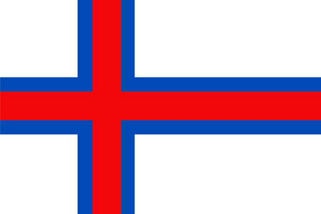 Flat Faroe Islands flag vector backgroundのイラスト素材