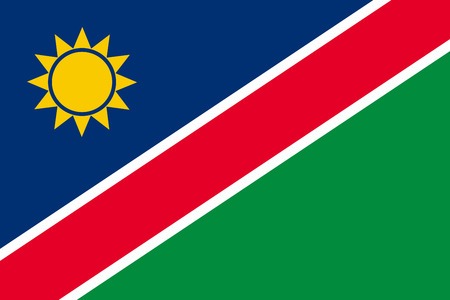 Flat Namibia flag vector backgroundのイラスト素材