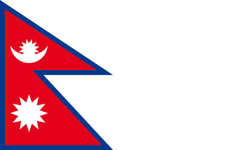 Flat Nepal flag vector backgroundのイラスト素材
