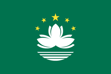 Flat Macau flag vector backgroundのイラスト素材