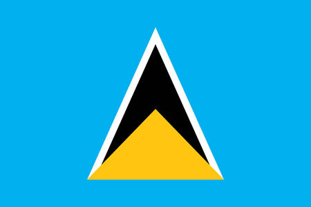 Flat Saint Lucia flag vector backgroundのイラスト素材
