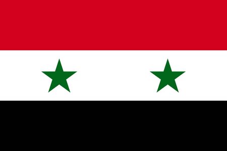 Flat Syria flag vector backgroundのイラスト素材