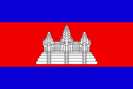 Flat Cambodia flag vector backgroundのイラスト素材
