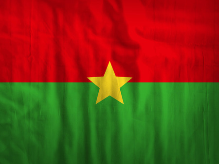 Fabric Burkina Faso  flag background textureの写真素材
