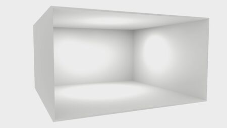 3D illustration render of empty room wall and floorの写真素材