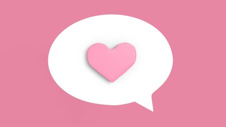 3D render illustration of word balloons represent communicationの写真素材