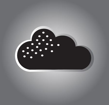 Black cloud vector iconのイラスト素材