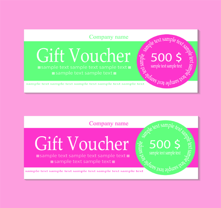 Vector Gift voucher template with clean and modern pattern.のイラスト素材