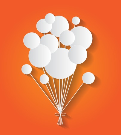 orange communication bubbles on the grey background. Eps 10 vector file.のイラスト素材