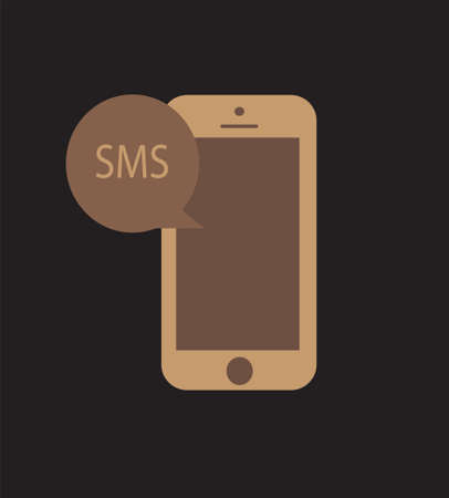 Mobile phone sms chat icon vector eps 10  Mobile phone sms iconのイラスト素材