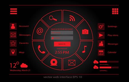interface designのイラスト素材