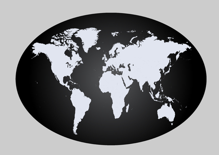 World map planet white flat designのイラスト素材