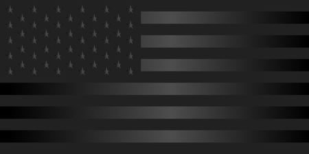 American flag metallic, black and white vector illustration.のイラスト素材