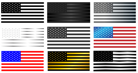 American flag background collectionのイラスト素材