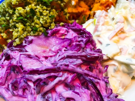 Healthy organic food, salad, breakfastの写真素材